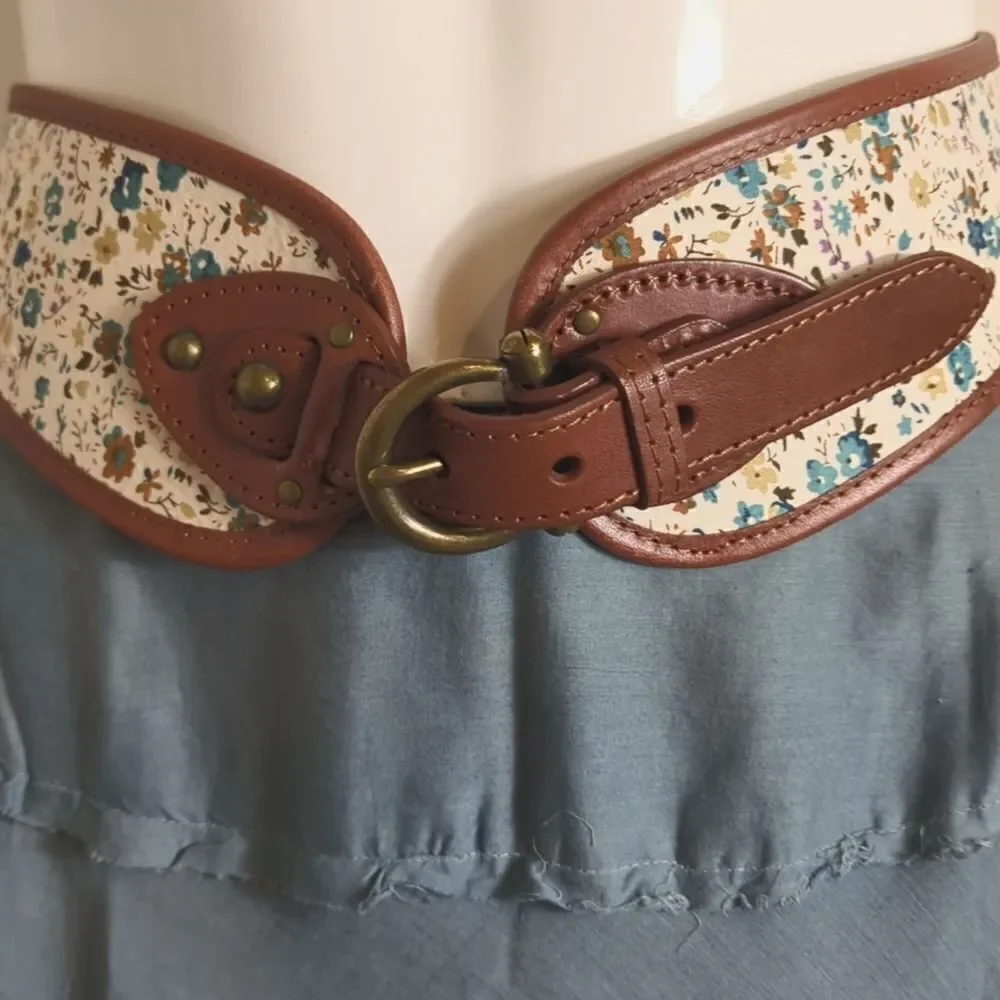 Boho Belt Medium Leather and Cotton